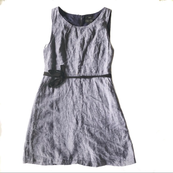 Tahari Dresses & Skirts - NWOT Tahari 100% linen blue dress